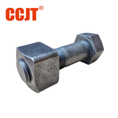High Strength Carbon Steel Black Surface Treatment Excavator Spare Parts Track Chain Shoe Bolt And Nut
